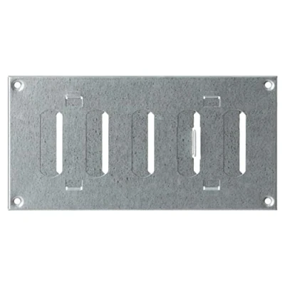 Image of Steinberg14 Galvanised Steel 200x100mm / 8x4 inch Adjustable Sliding Hit and Miss Ventilation Grille Metal Air Vent Cover