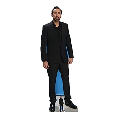 Image of Star Cutouts Ltd CS757 Nicholas Cage Lifesize Cardboard Cutout Part Gift Decoration with Free Mini Cut Out, Solid, Multi Colour