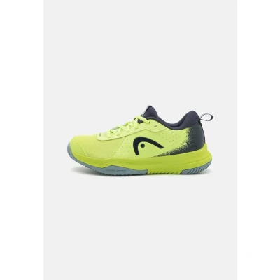 Image of Head Sprint Court 4.0 Junior Unisex Multicourt tennis shoes for kids, Size: 4.5, Lime/navy Textile/synthetics