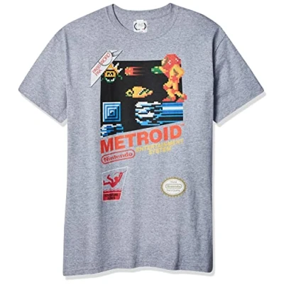 Image of Nintendo Men&#039;s Metroid Graphic Tees Shirt, Athletic Heater, XXXXL