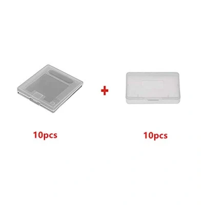 Image of WICAREYO 10pcs Clear White Game Cartridge Protection Case for Gameboy Color GBC &amp; Dust Cover Advance GBA