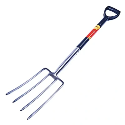 Image of Amtech Digging Fork for Weeding, Up Soil, and Other Gardening Needs, Heavy Duty DIY, Easy to Use, Durable Long Lasting with Hardened Stainless Steel Blade, D Shaped Handle (24)