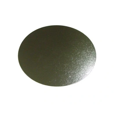 Image of 10 x 6&quot; Inch Round Silver Cake Board 3mm Thick