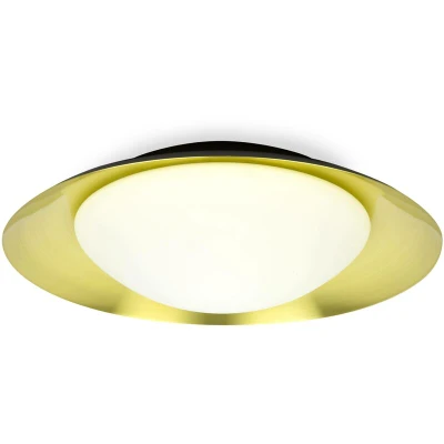 Image of Side LED Indoor Medium Flush Wall Light Black, Gold