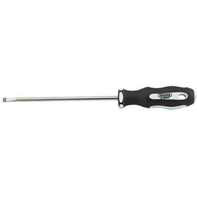 Image of Draper Plain Slot Soft Grip Parallel Tip Screwdriver, 5.5 x 200mm