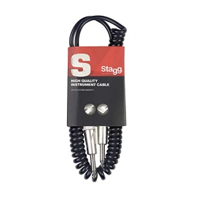 Image of Stagg SGCC6 DL 6m S Series Coiled Jack to Instrument Cable
