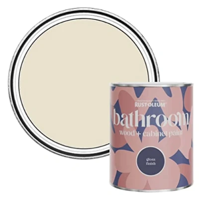 Image of Rust Oleum Beige Moisture Resistant Bathroom Wood and Cabinet Paint in Gloss Finish Longsands 750ml