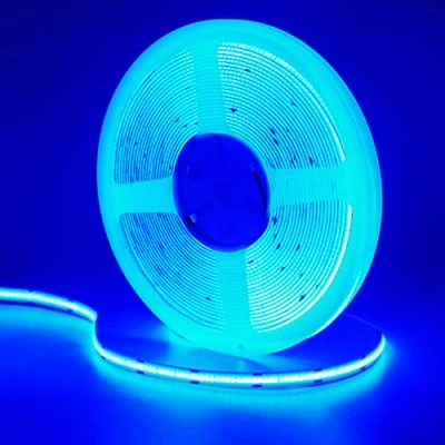Image of GOMING 32.8ft/10M DC 24V COB Blue LED Strip Light Uniform Glow Dotless 384LEDs/M Not Waterproof IP20 Flexible Tape Lights for DIY Cabinet Bedroom Kitchen Home Decor(No Power Supply)