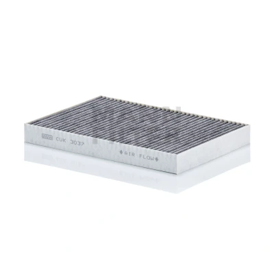 Image of 4B0819439B, 4B0819439C, 8E0819439, 8E0819439C Pollen Filter MANN CUK 3037 Activated Carbon 300mm 204mm 30mm AUDI: A4 B6 Saloon