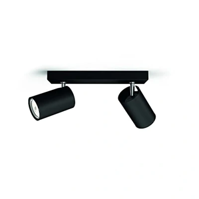 Image of PHILIPS MyLiving 5059130pn GU10 Black Point of Illumination Light (Black, Metal, GU10, 1 Bulb (S), 10 W, 9.2 mm