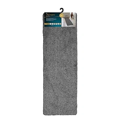 Image of JVL Kensington Machine Washable Cotton Runner Barrier Doormat, 50x150cm, Grey
