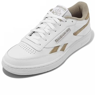 Image of Reebok Unisex Club C Revenge Sneaker, FTWR White/FTWR White/Boulder Beige F23, 2.5 UK