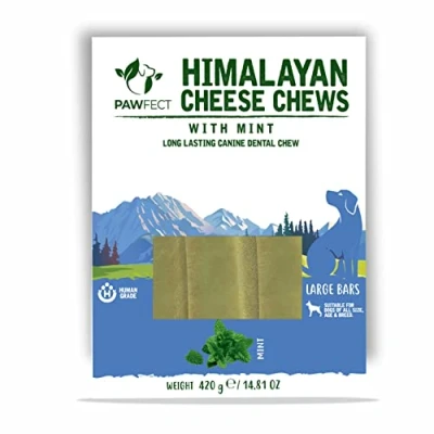 Image of Pawfect Himalayan Cheese Chews with Mint Pack of 3 for Large Dogs (420g) Grain &amp; Gluten free All Natural Long Lasting