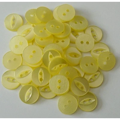Image of HolmeCraft Pack of 100 small lemon fisheye fashion baby buttons (11mm wide)
