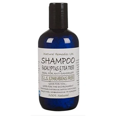 Image of Natural Shampoo For Dandruff Prone Scalp 250ml: No SLS Parabens, With Eucalyptus and Tea Tree Essential Oils