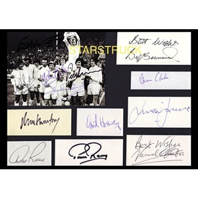 Image of Leeds United FC 1972 FA Cup Final Winners Team Signed Pre Printed Exclusive A4 Print 2