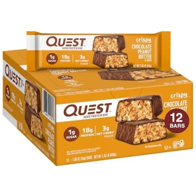 Image of Quest Nutrition Chocolate Peanut Butter Hero Bar, 12 Count