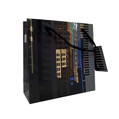 Image of New York &#039;Broadway&#039; Large Gift Bag Designed by Leslie Gerry. Stylish and Modern