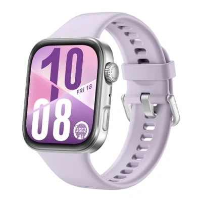 Image of Huawei Watch Fit 4 Silver (Paarse Rubber Strap)