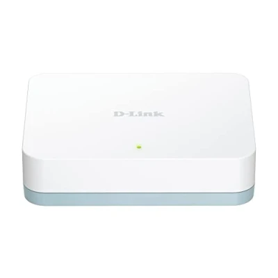 Image of D Link DGS 1005D 5 Port Gigabit Desktop Switch, Hub, Internet Splitter, Fanless, Plug and Play UK Model