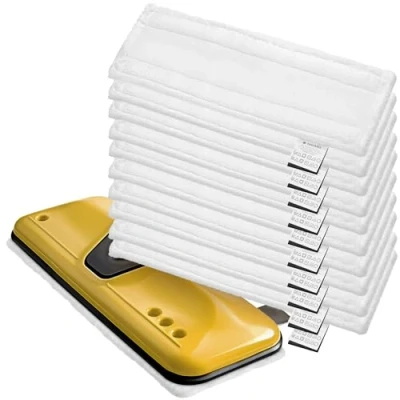 Image of Navaris Steam Mop Pads 10 pcs Microfibre Cloth Pad Replacement Cover Set Compatible with Kärcher EasyFix SC 2 3 4 5 Series Steamer Cleaner Floor Cloths