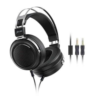 Image of FIIO JadeAudio JT1 Professional Studio Headphones for Recording Gaming Headset with Microphone, 50mm Diaphragms, Hi Res Music