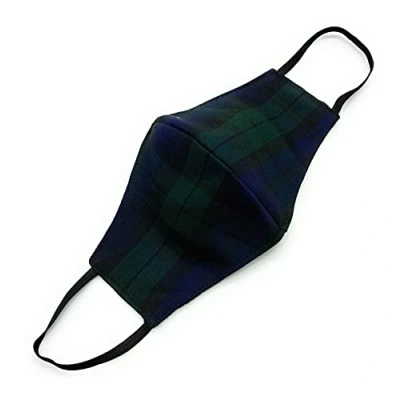 Image of Scottish Black Watch Tartan Face Mask Double Layered Washable Reusable