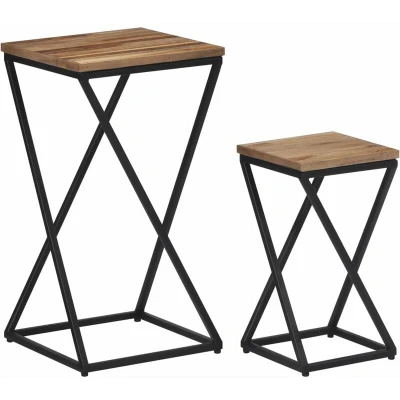 Image of vidaXL Side Tables 2 pcs Solid Reclaimed Teak