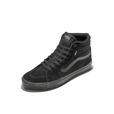 Image of Vans Men&#039;s Mn Filmore Hi Sneaker, Suede Canvas Black Black, 6.5 UK