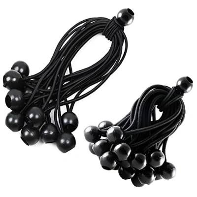 Image of 20Pcs Bungee Cords with Balls for Banner, Tarpaulins, Pavilions, Tents, Tent Hooks, Tarpaulin Holder, Flag Poles