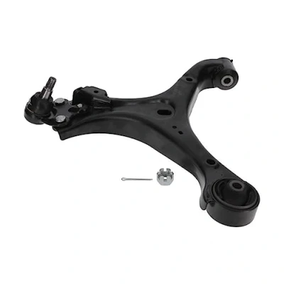 Image of 51350TV2E01, 51350TV2E02 Suspension Arm MOOG HO WP 15280 with rubber mount Front Axle Right Control Sheet Steel HONDA: CIVIC 9, 9 Tourer