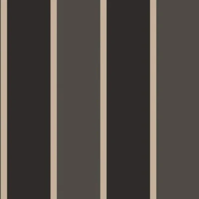 Image of Galerie G67544 Smart Stripes 2, Tri Colour Wide Design Wallpaper, Black/Grey/Gold, 10m x 53cm