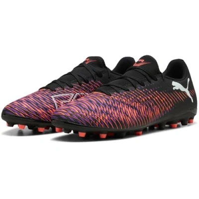 Image of Puma Future 8 PLAY MG Moulded stud football boots, Men&#039;s, Size: 9, Black/white/glowing red Textile/synthetics