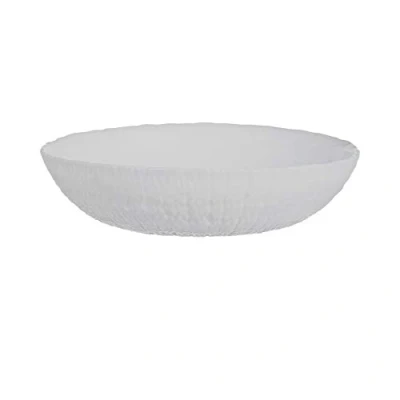 Image of Ammonite 18pc Or 19pc Grey Opal Glass Dinner Set Dinnerware Modern Summer Plates (6X Soup Bowl)