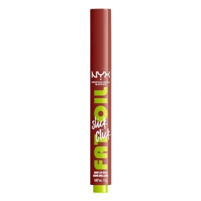 Image of NYX Professional Makeup Lip Balm, A Hint of Colour, Infused with Oils for Long Lasting Hydration, Lightweight &amp; Vegan Formula, Fat Oil Slick Click,Going Viral