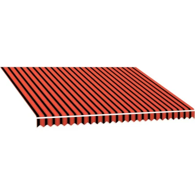 Image of vidaXL Awning Top Sunshade Canvas Orange and Brown 350x250 cm