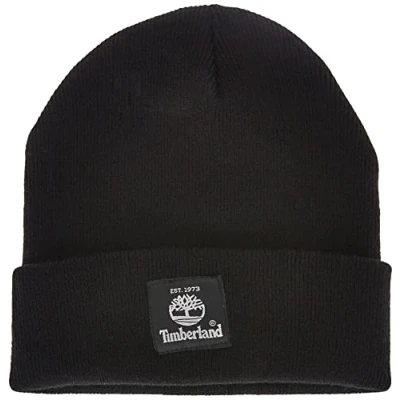 Image of Timberland Men&#039;s Short Watch Cap, Black, One Size