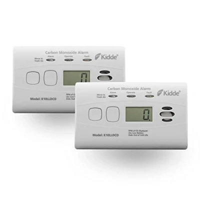 Image of Kidde 10LLDCO Carbon Monoxide Detector Digital Display with Long Life Sealed Battery Pack of 2