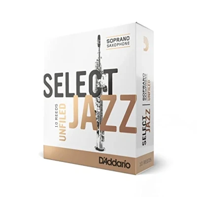 Image of D&#039;Addario Woodwinds Select Jazz Soprano Sax Reeds, Unfiled, Strength 4 Medium, 10 Pack
