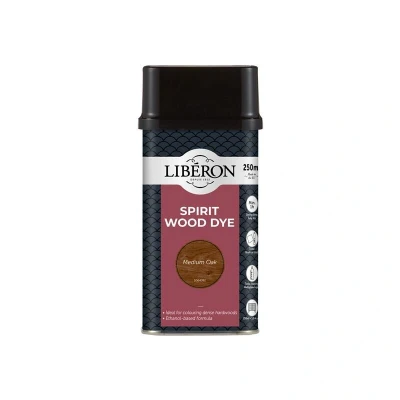 Image of Liberon 126783 Spirit Wood Dye Medium Oak 250ml LIBWDSMO250N