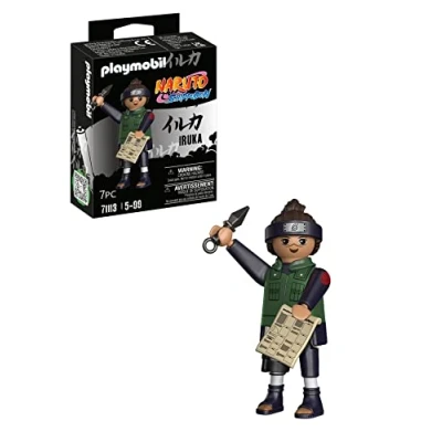 Image of Playmobil 71113 Naruto: Iruka Figure Set, Naruto Shippuden Anime Collectors Figure, Playset Suitable for Children and fans 5+ years