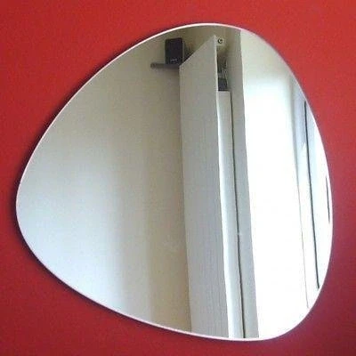 Image of Triangular Pebble Wall Mirror 32 x 31 cm