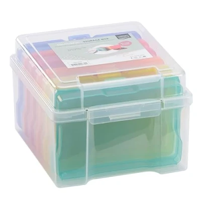 Image of Vaessen Creative Colourful Storage Box with 6 cases, 21 x 18,5 14 cm, 1009 030