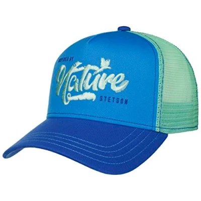 Image of Stetson Nature Inspired Trucker Cap Women/Men Baseball mesh with Peak Summer Spring One Size Blue