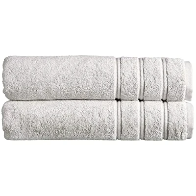 Image of Christy Antalya Large Bath Sheets Set of 2 100% Turkish Cotton 600GSM Soft Plush Luxury Towels 90cm x 150cm Quick Dry Lunar Grey