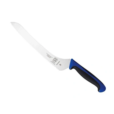 Image of Mercer Culinary Millennia Color Handle 9&quot; Offset Bread Knife (Wavy Edge) Blue