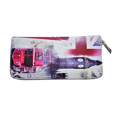 Image of ShopEwebb Famous London England Icons Pictures Wallet Purse with Zip Closure
