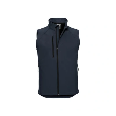 Image of Russell Athletic Mens Softshell Gilet (French Navy) Size Large