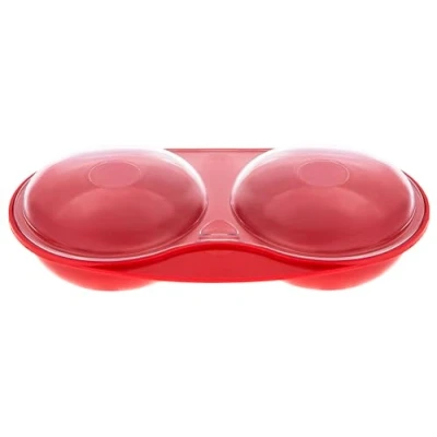 Image of Easy Cook NS606R Microwave Egg Poacher, red, 2 cup