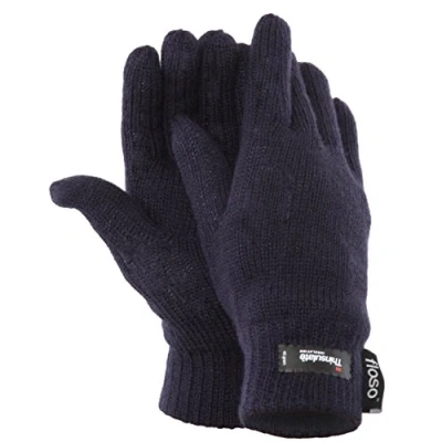 Image of FLOSO Ladies/Womens Thinsulate Thermal Knitted Gloves (3M 40g) (Navy) One Size